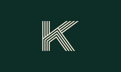 Letter K monogram logo design