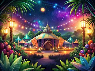 Eco-Friendly Festival Night Photography Illustrations - Natural Patterns