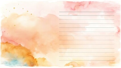 Obraz premium Elegant Journaling Page Template - Minimalist Paintbrush Strokes AI Art