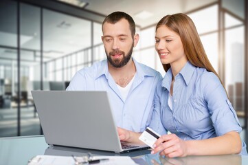 Business team working together in office.