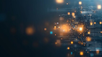 Dynamic technological landscape displaying abstract data visualization digital environment graphic representation contemporary viewpoint innovation concept