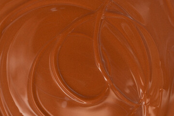 Melted Dark Chocolate Texture Macro Top View.
