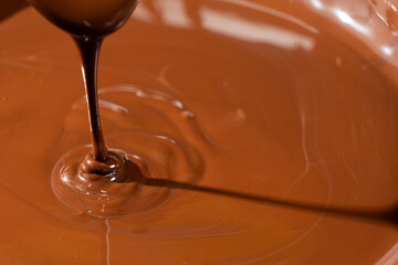 Melted Dark Chocolate Texture Macro Flow