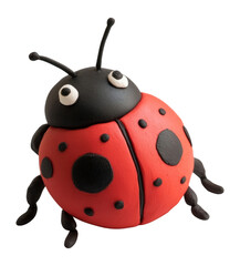Obraz premium PNG Ladybug clay toy decorative.