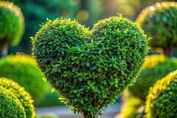 Heart Shaped Topiary Macro Closeup Garden Design