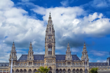 Fototapeta na wymiar Town hall of the Vienna, Austria