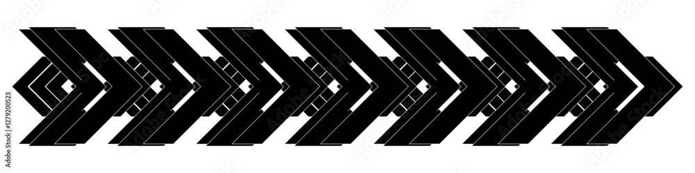 Canvas Prints black isolate vector arrows on white background.