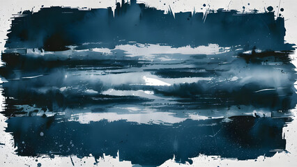 Naklejka premium Abstract Azure Strokes: A captivating abstract artwork showcasing bold azure brushstrokes against a textured backdrop. The interplay of color and texture creates a visual harmony.