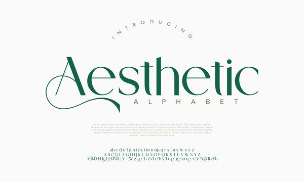 Naklejki Classy elegant font, vintage type or luxury premium typeface, vector English royal alphabet. Classic typography in modern or old art deco style, serif letters for modern or retro poster font 