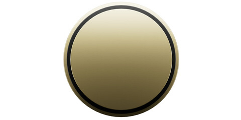 3D Render Golden Metallic Cylinders Stacked on top of each other from small to large. Showing harmoney. Transparent background