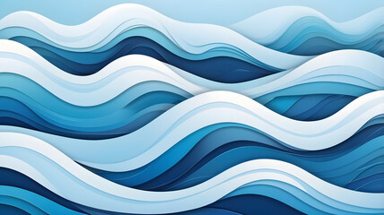 Fluid Rhythms: Abstract Wave Pattern: A mesmerizing abstract art piece showcases the fluid dynamics of ocean waves in varying shades of blue, creating a sense of calm and serenity.