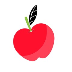 Red and Green Modern Fresh Fruit Shop Logo - 1