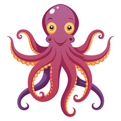 Octopus logo. Isolated octopus on white background