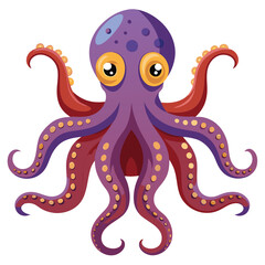 Octopus logo. Isolated octopus on white background