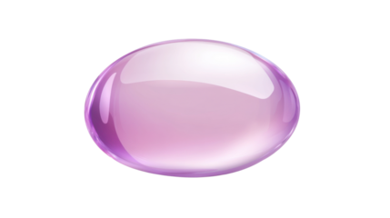 pink crystal ball isolated on white background