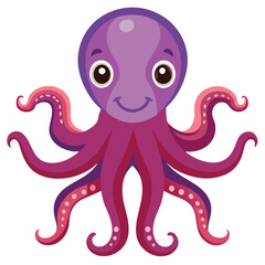 Octopus logo. Isolated octopus on white background