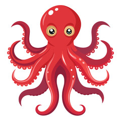 Octopus logo. Isolated octopus on white background