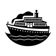Obraz premium Stylish Ferry Silhouette Vectors for Web Use