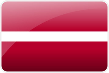 Flag Icon of Latvia Country,National Vector Flag Iconic Symbol and Colors of Latvia flag.