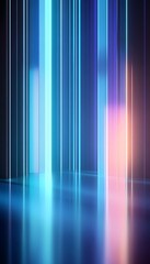 Vertical lines of light in a futuristic abstract composition