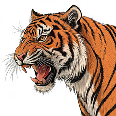 tiger head vector illustration