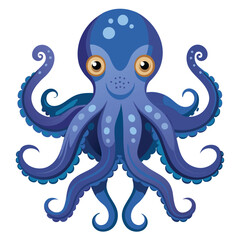 Octopus logo. Isolated octopus on white background
