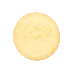 round cookies with chocolate, isolated from background