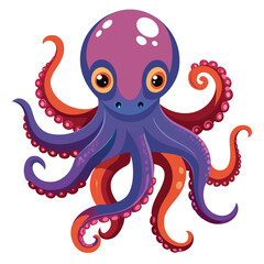 Octopus logo. Isolated octopus on white background