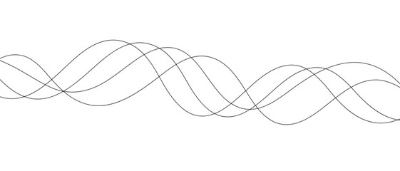 Minimalist Abstract Line Wave Pattern