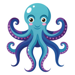 Octopus logo. Isolated octopus on white background