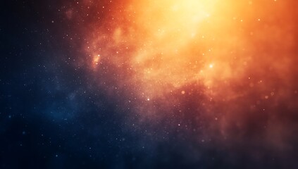 Naklejka premium Warm and Cool Color Blend A Vibrant Abstract Background with a Smooth Transition from Warm Orange and Yellow Tones to Cool Dark Blue Shades