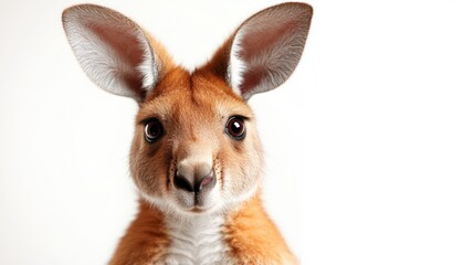 Fototapeta premium Kangaroo in full view against a bright and clean background