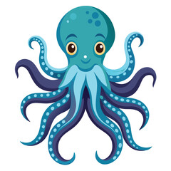 Octopus logo. Isolated octopus on white background