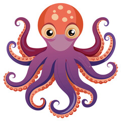 Octopus logo. Isolated octopus on white background