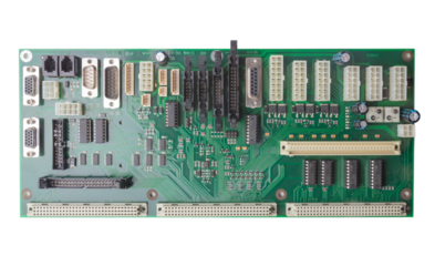Printed Circuit Board With Various Connectors and Components