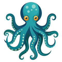 Octopus logo. Isolated octopus on white background