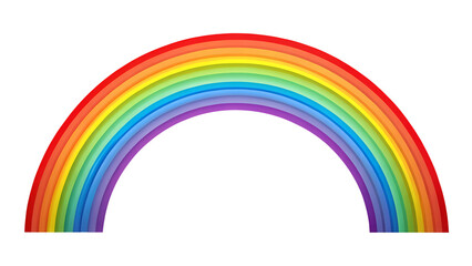 Obraz premium Colorful Rainbow on Transparent Background – High-Quality PNG