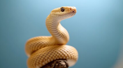 Fototapeta premium Elegant snake poised gracefully, showcasing unique scales and ca