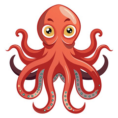 Octopus logo. Isolated octopus on white background