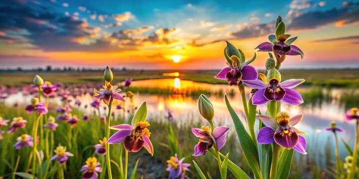 Drone captures stunning beauty of Pinios Delta orchids.