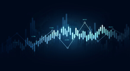 Business trade analytics line graphs and financial chart investment.Stock market investment trading graph.Financial investment graphs.Stock market business and exchange financial growth graph.