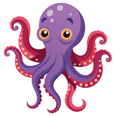 Octopus logo. Isolated octopus on white background