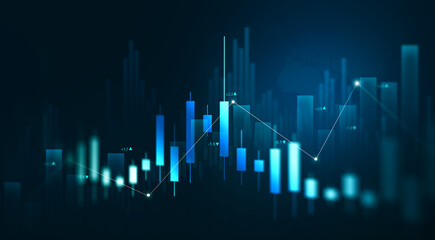 Business trade analytics line graphs and financial chart investment.Stock market investment trading graph.Financial investment graphs.Stock market business and exchange financial growth graph.