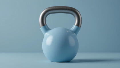 Blank Kettlebell with Clean Surface Ideal for Fitness Product Brand Mockups