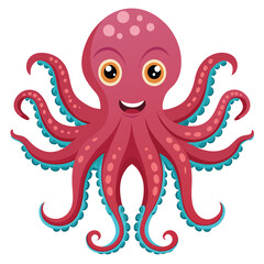 Octopus logo. Isolated octopus on white background