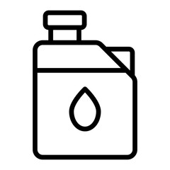 Oil Can Vector Line Icon Design