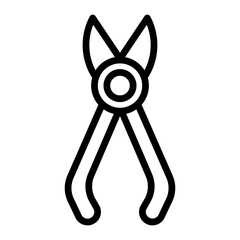 Obraz premium Wire Cutter Vector Line Icon Design