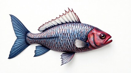 Fototapeta premium Intricate Fish Pattern Design - AI Art