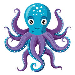 Octopus logo. Isolated octopus on white background