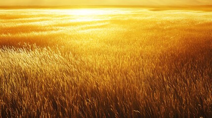 Fototapeta premium Golden Paddy Fields Scenic High Definition Rolling Plains